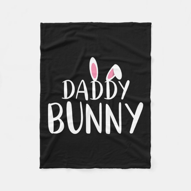 Daddy Bunny Oaster Schwangere Mama Matching Couple Fleecedecke (Vorderseite)