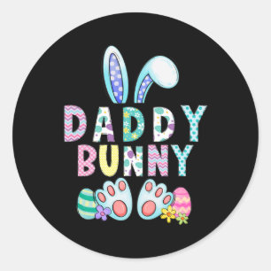 Daddy Bunny Vater Niedlich OsterVater Bunny Rabbit Runder Aufkleber