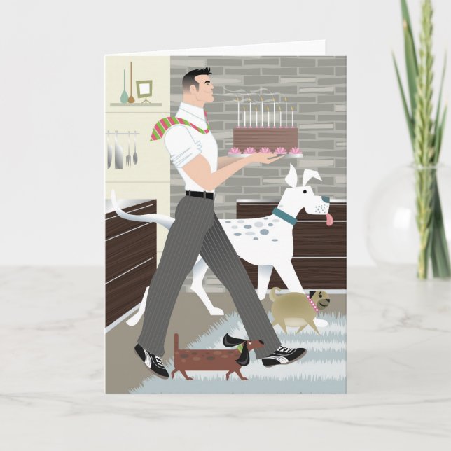 Daddy Cake Geburtstagkarte Karte (Vorderseite)