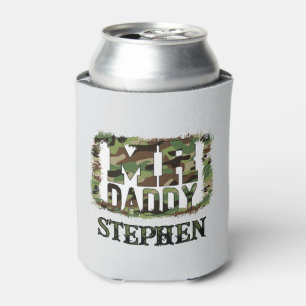 Daddy Camouflage Design mit Individuelle Name Dosenkühler