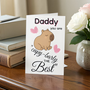 Daddy Capybara Karte – Süße Lustige Capybara Grußk