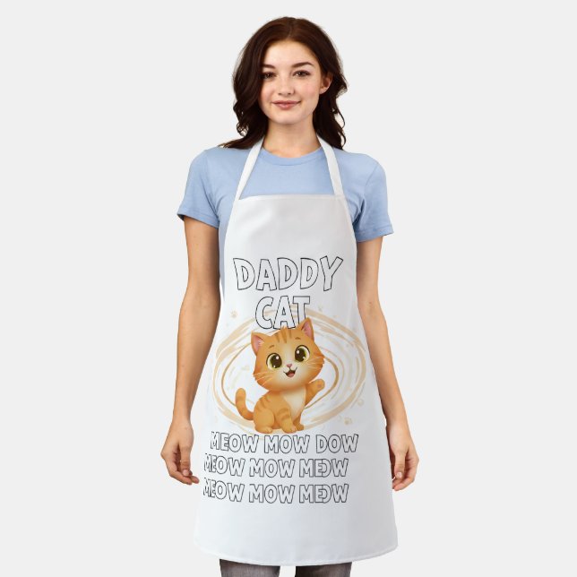 Daddy Cat Meow Spirale - Schürze (Getragen)