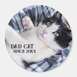 Daddy cat since Photo cute cat Magnet