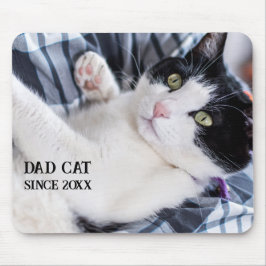 Daddy cat since Photo cute cat Mousepad