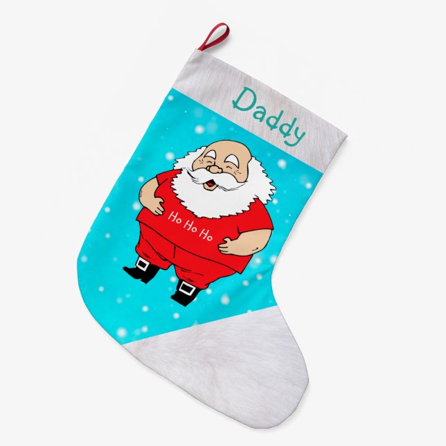 Daddy Christmas Strumpf/Weihnachtsmann Großer Weihnachtsstrumpf (Vorderansicht (hängend))