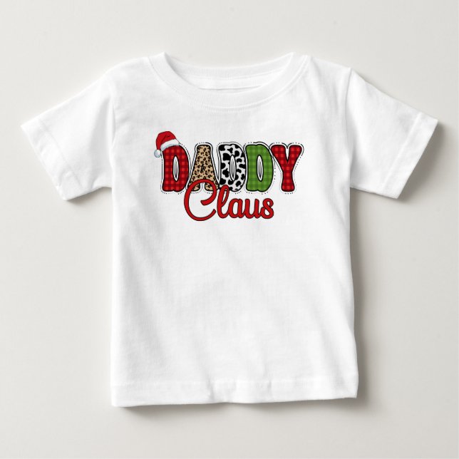 Daddy Claus Kariert Pattern-60095 Baby T-shirt (Vorderseite)