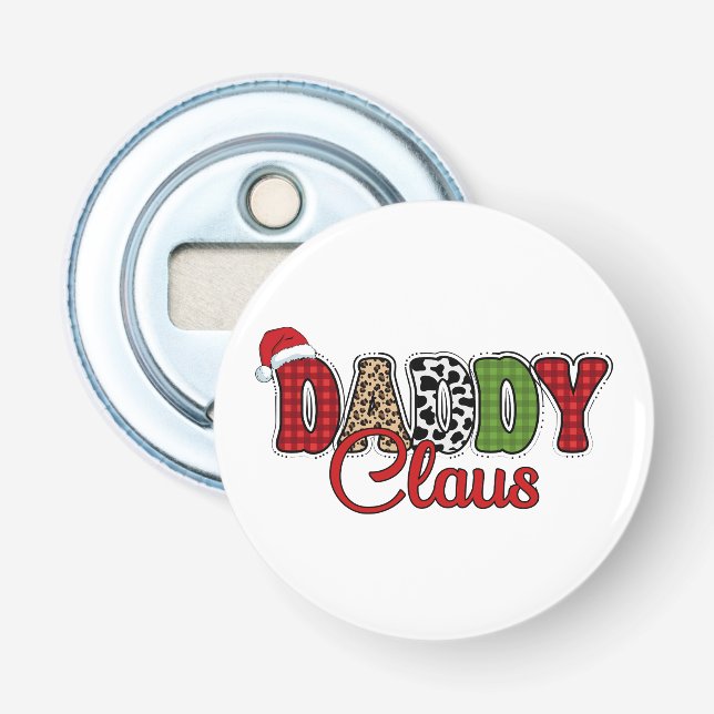 Daddy Claus Kariert Pattern-60095 Flaschenöffner (Vorderseite)