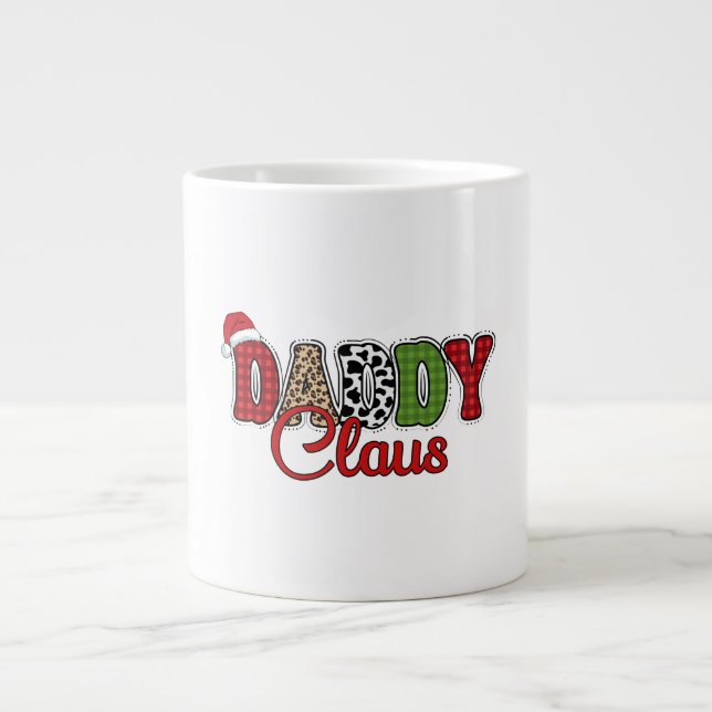 Daddy Claus Kariert Pattern-60095 Jumbo-Tasse (Vorderseite)