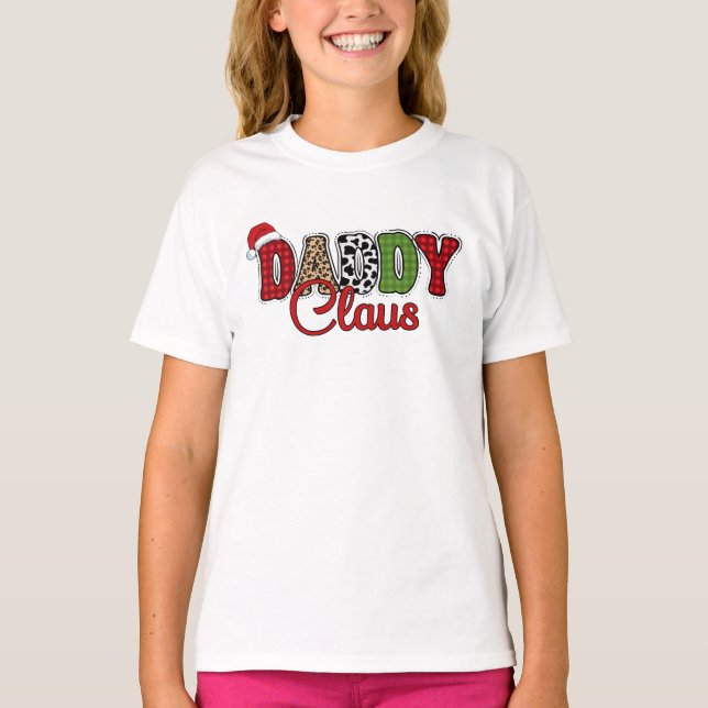 Daddy Claus Kariert Pattern-60095 T-Shirt (Vorderseite)