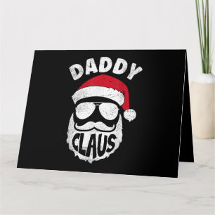 Daddy Claus Santa Claus Funny Christmas Matching P Karte