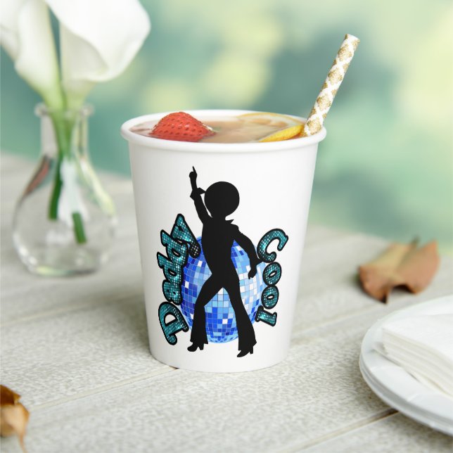 Daddy Cool Disco Dance Vater Day Paper Cups Pappbecher (In Situ)