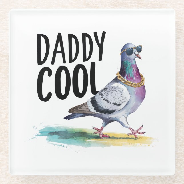 Daddy Cool Glasuntersetzer (Vorderseite)