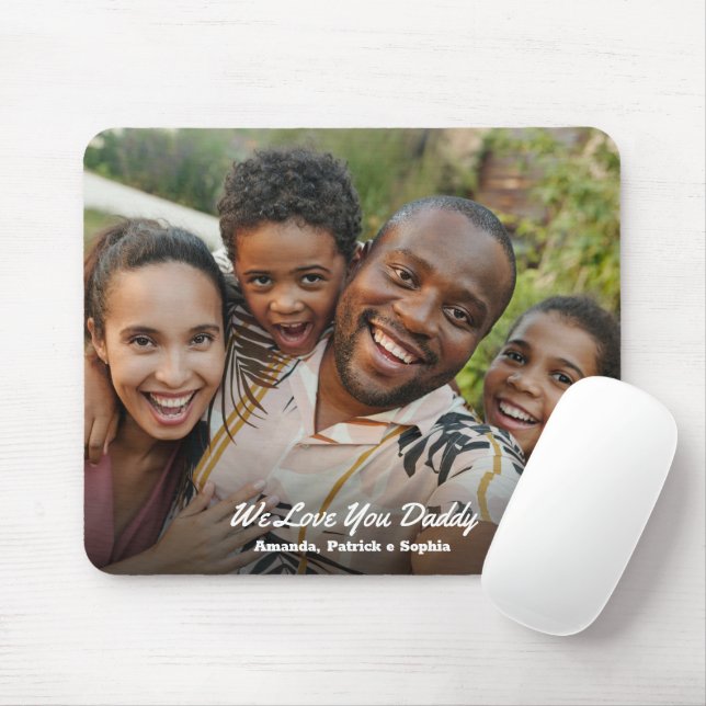 Daddy Custom Foto and Message Mouse Pad Mousepad (Mit Mouse)