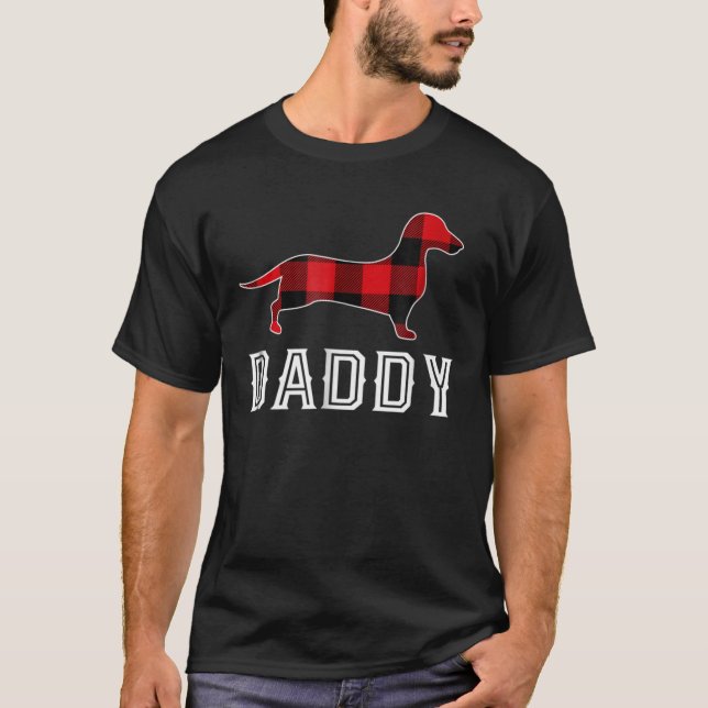 Daddy Dackel Hund Matching Family Pajama Shirt (Vorderseite)
