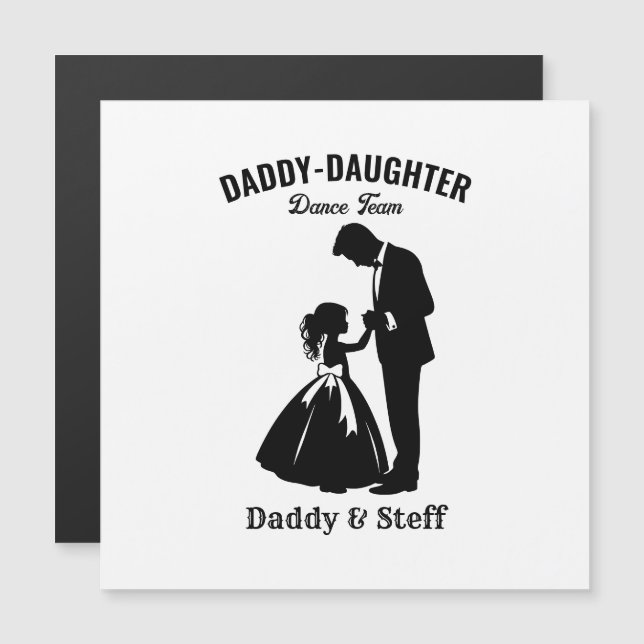 Daddy-Daughter Dance Team (2) Magnetkarte (Vorne/Hinten)