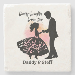 Daddy-Daughter-Tanzteam Steinuntersetzer