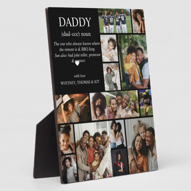 Daddy Definition Photo Collage Fotoplatte (Seite)