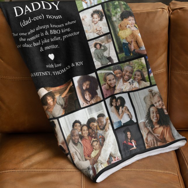 Daddy-Definitions-Fotocollage Fleecedecke (Von Creator hochgeladen)
