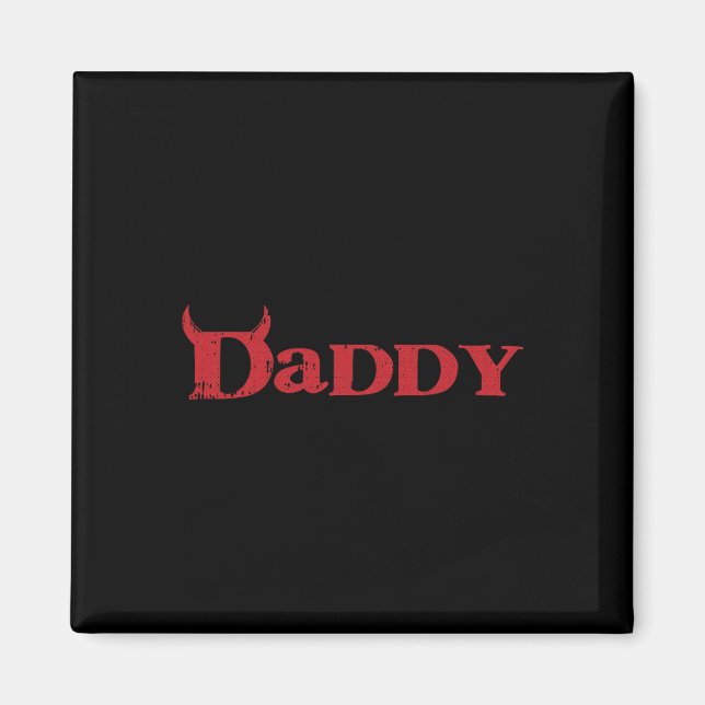 Daddy Devil Horn Lazy Halloween Kostüm Gothic Pap Magnet (Vorne)