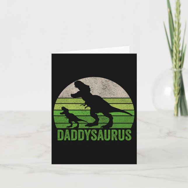Daddy Dinosaur Daddy Funny Fathers Day Gift Karte (Vorderseite)