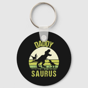 Daddy Dinosaur Daddysaurus 2 Two Kids Fathday Schlüsselanhänger