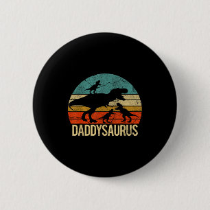 Daddy Dinosaur Daddysaurus 3 Drei Kinder Xmas Weih Button