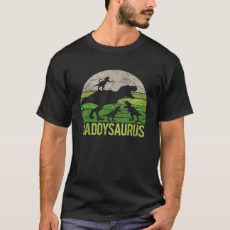 Daddy Dinosaur Daddysaurus 3 Kind Geschenk Vater c T-Shirt