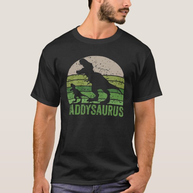 Daddy Dinosaur Daddysaurus Fathers Day T-Shirt (Vorderseite)