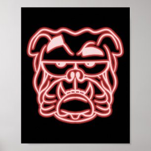 Daddy Dog Mama Dogvater Dog Lover English Bulldog Poster