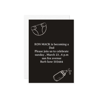 daddy douche couche invitations de fête