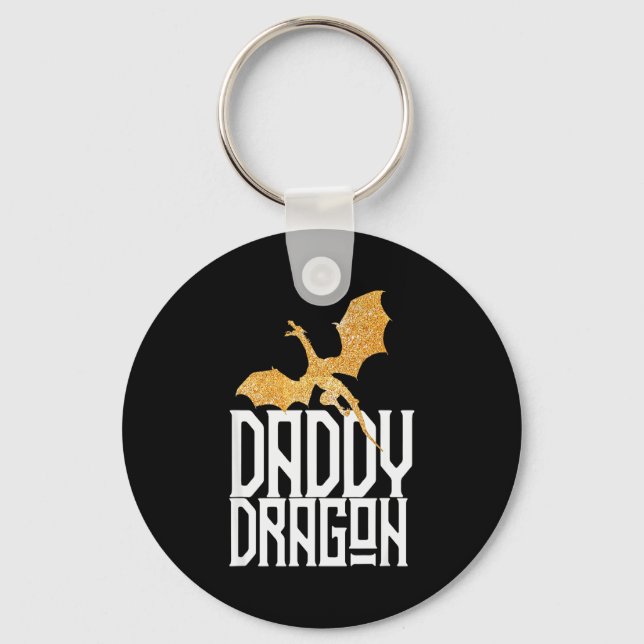 Daddy Dragon Christmas Shirt Matching Family Dad H Schlüsselanhänger (Vorderseite)