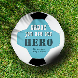 Daddy du bist unser Heldentypografie-Vatertag Fußball