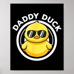 Daddy Duck Papa Ich liebe Enten Familienliebhaber Poster