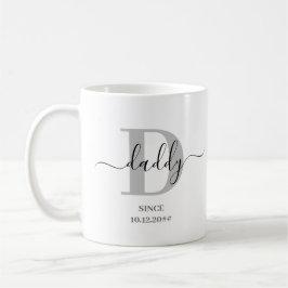 Daddy Elegant Script Monogram Kaffeetasse