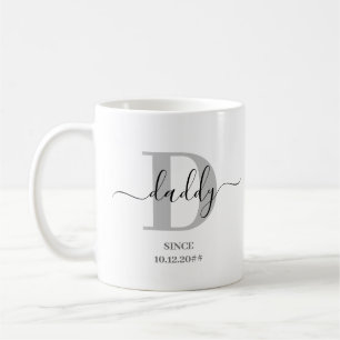 Daddy Elegant Script Monogram Kaffeetasse