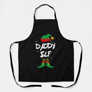 Daddy Elf Familie passt Weihnachts-Outfit-Geschenk Schürze