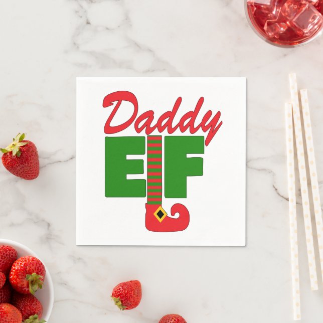 Daddy Elf Serviette (Beispiel)