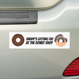 DADDY ERHÄLT FETT AN DER SPONNENSCHALTFLÄCHE AUTOAUFKLEBER