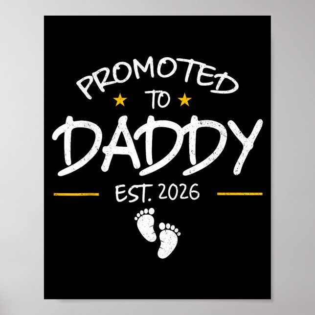 Daddy Est 2026 Daddy To Be New Dad 2026 First Time Poster (Vorne)