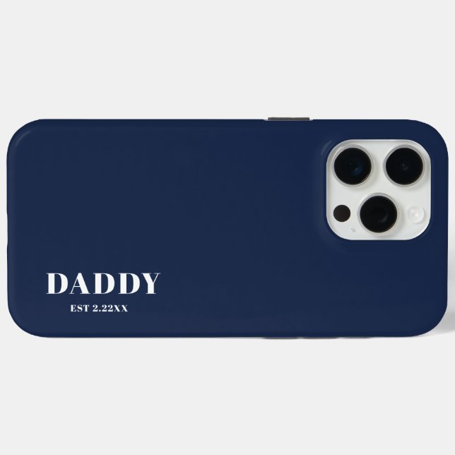 Daddy Est custom Navy Blue iPhone / iPad case (Rückseite (Horizontal))