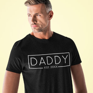 Daddy Est Custom Year for New Dad T-Shirt