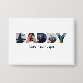 Daddy Father's day personalized photo gift  Button