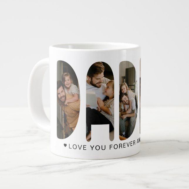DADDY Foto-Buchstaben Jumbo-Tasse (Vorderseite Links)