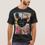 Daddy Foto Collage Bester Vater Personalisierter T T-Shirt<br><div class="desc">Daddy Foto Collage Bester Vater Personalisierter Text</div>