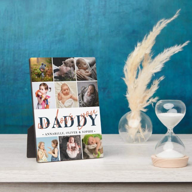Daddy Foto Collage Typografie Fotoplatte (Seite)