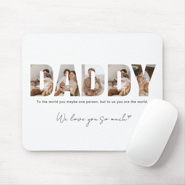 Daddy Foto Collage Vatertag Mousepad (Mit Mouse)
