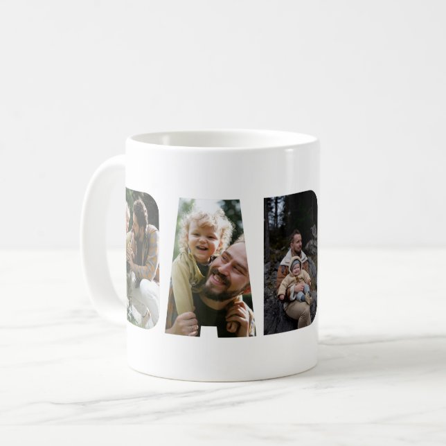 Daddy Fotolage Cut Out Text Tasse (Vorderseite Links)