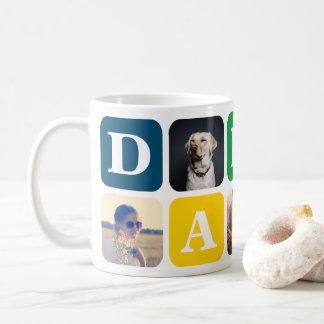 Daddy Fotos und schreiben fünf Buchstaben Kaffeetasse