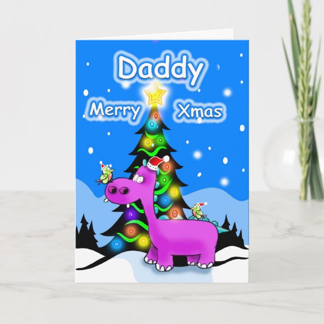 Daddy fröhliche xmas feiertagskarte (Vorderseite)