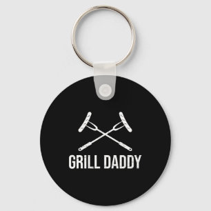 Daddy Funny Vathers Day Glattvater-Grill-Vater Schlüsselanhänger